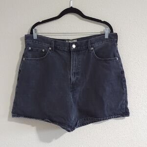 Everlane The A-Line Denim Short - Black - Size 33